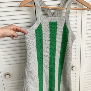 Zara Green and Gray Knit Dress 60s